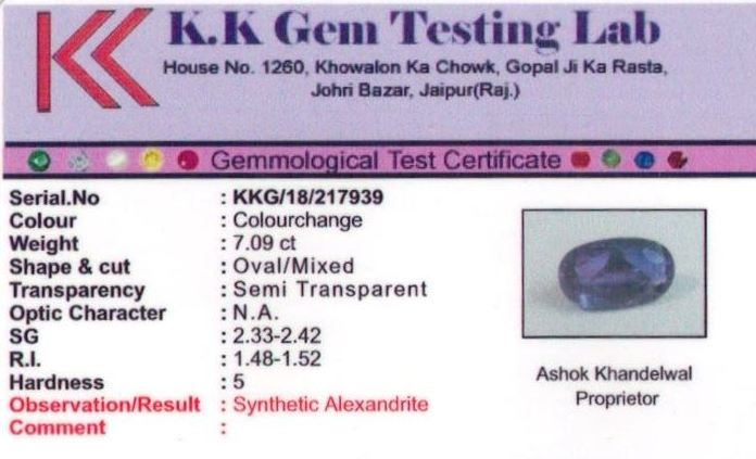 8-ratti-certified-alexandrite-stone Certificate (ID-116)