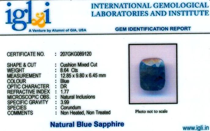10-ratti-certified-srilankan-blue-sapphire Certificate (ID-458)