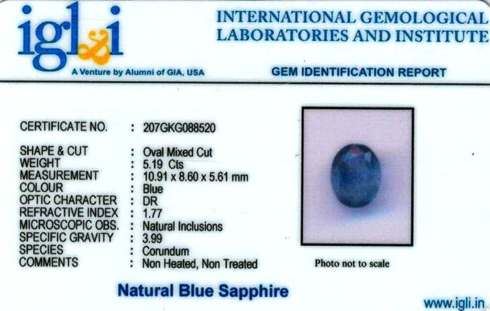 6-ratti-certified-srilankan-blue-sapphire Certificate (ID-451)