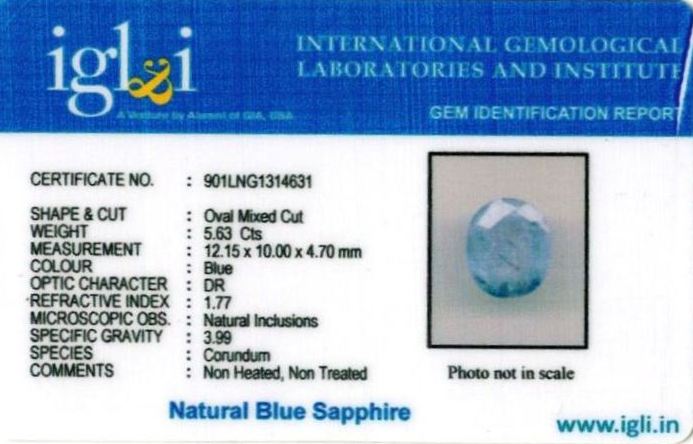 6.25-ratti-certified-blue-sapphire-stone Certificate (ID-371)