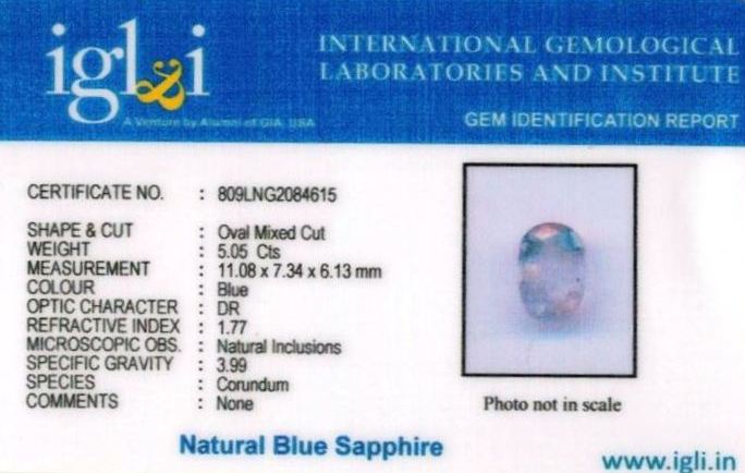 Click to view certificate 5.56-ratti-certified-blue-sapphire-gemstone Certificate (ID-319)