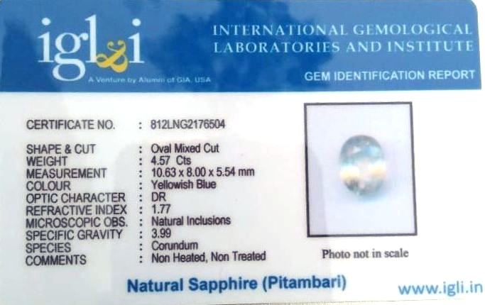 5-ratti-certified-srilankan-blue-sapphire Certificate (ID-406)