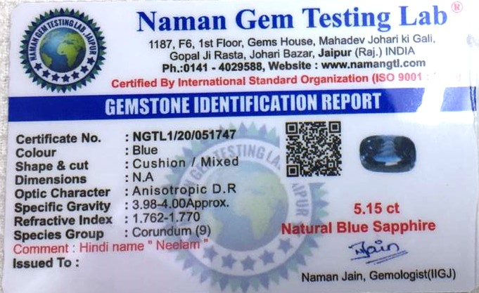 6-ratti-certified-srilankan-blue-sapphire Certificate (ID-424)