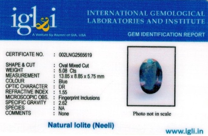 6-ratti-certified-iolite Certificate (ID-127)