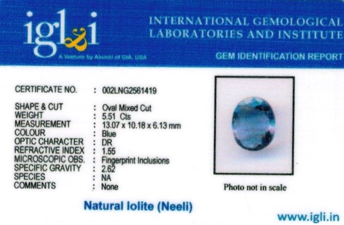 6.25-ratti-certified-iolite Certificate (ID-131)