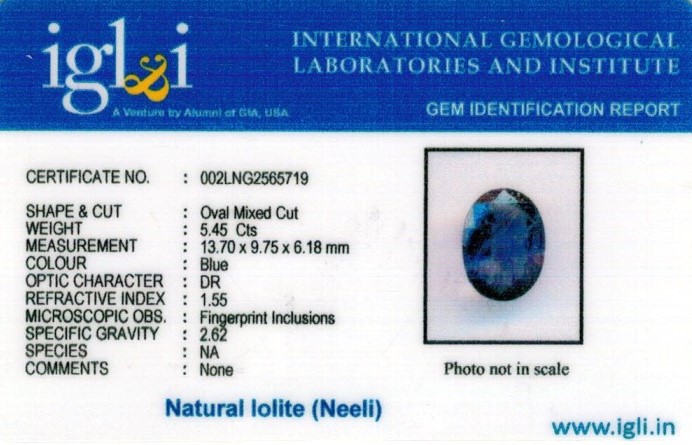 6.25-ratti-certified-iolite Certificate (ID-130)