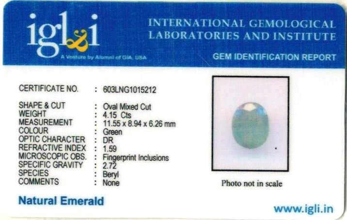 Click to view certificate 4.61-ratti-certified-emerald-gemstone Certificate (ID-312)