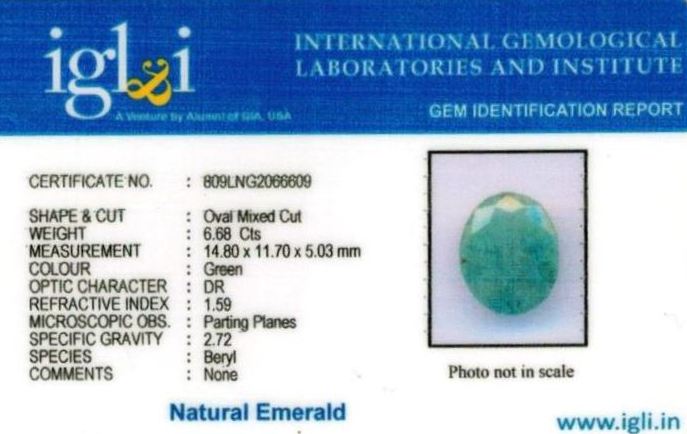 Click to view certificate 7.25-ratti-certified-emerald Certificate (ID-391)