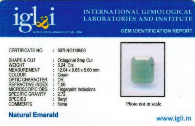 Click to view certificate 5.82-ratti-certified-emerald-gemstone Certificate (ID-327)