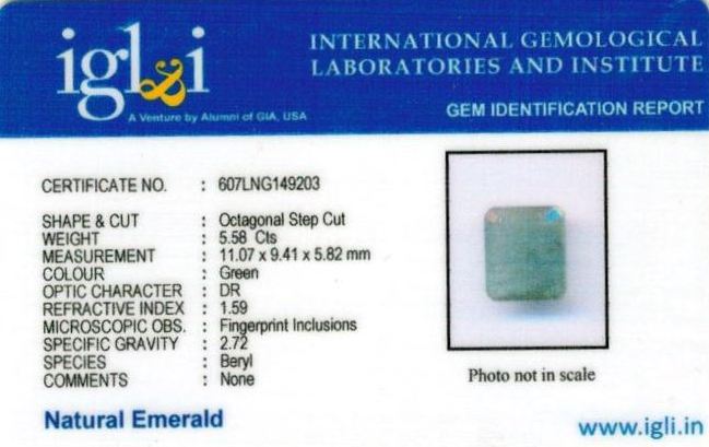 Click to view certificate 6.2-ratti-certified-emerald-gemstone Certificate (ID-328)