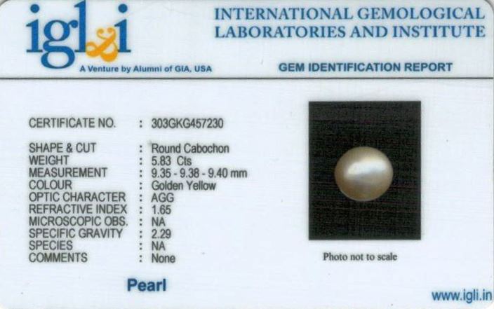 6.25-ratti-certified-golden-pearl Certificate (ID-109)