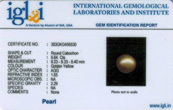 6.25-ratti-certified-golden-pearl Certificate (ID-106)