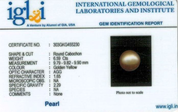 7.25-ratti-certified-golden-pearl Certificate (ID-118)