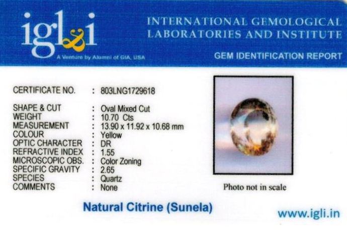 12-ratti-certified-citrine-sunela-Stone Certificate (ID-110)
