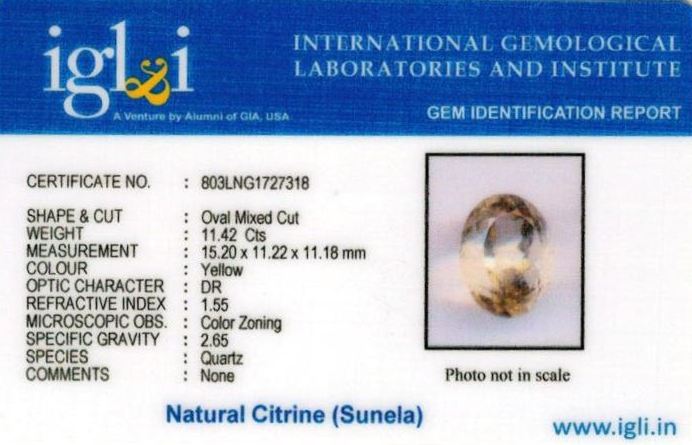 13-ratti-certified-citrine-sunela-Stone Certificate (ID-114)