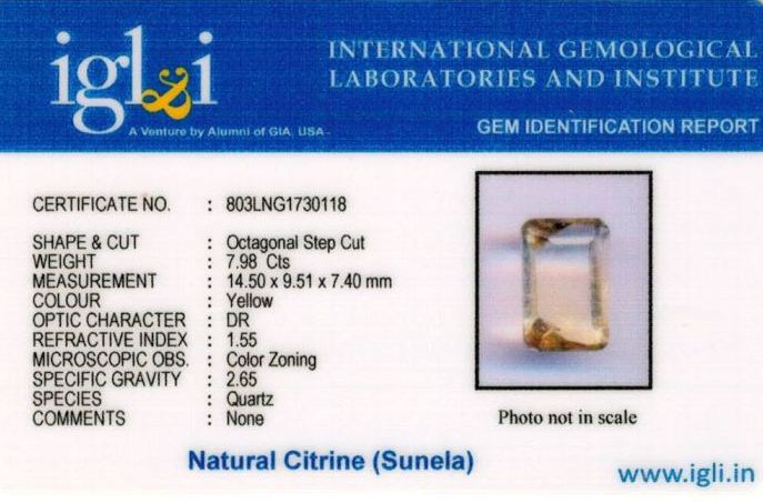 9-ratti-certified-citrine-sunela-Stone Certificate (ID-134)