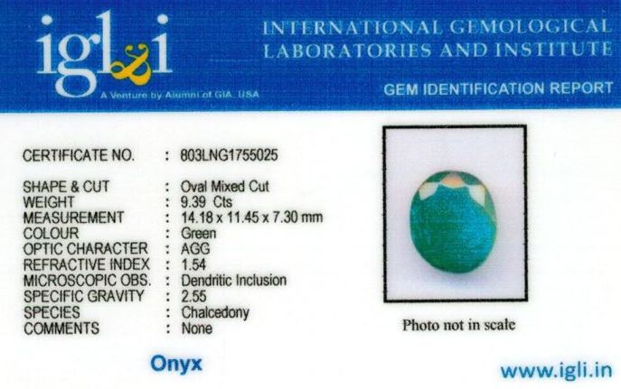 10.25-ratti-certified-greenonyx-stone Certificate (ID-142)