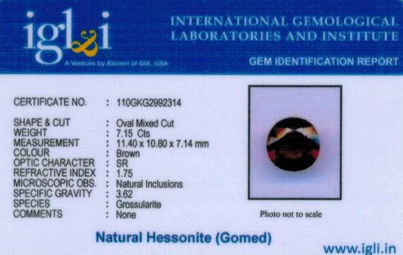 8-ratti-certified-hessonite Certificate (ID-383)