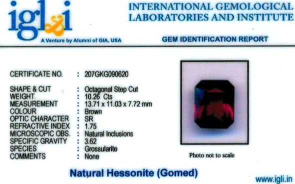 11.25-ratti-certified-hessonite Certificate (ID-391)