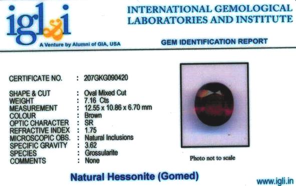 8-ratti-certified-hessonite Certificate (ID-392)