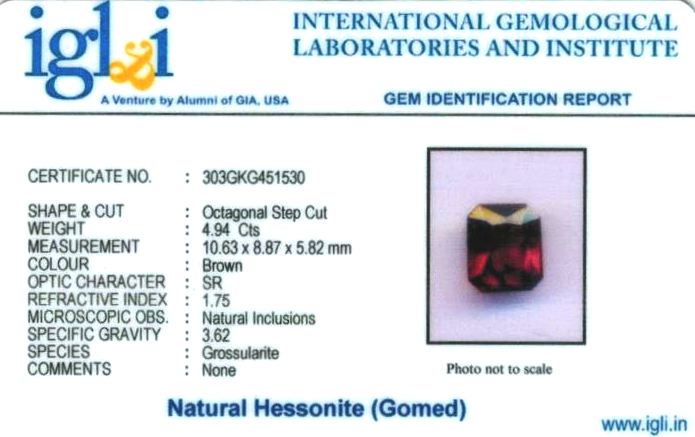 5.25-ratti-certified-hessonite Certificate (ID-399)