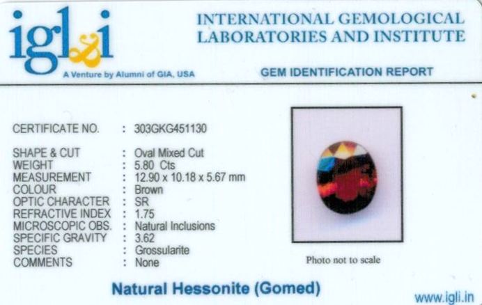 6.25-ratti-certified-hessonite Certificate (ID-402)