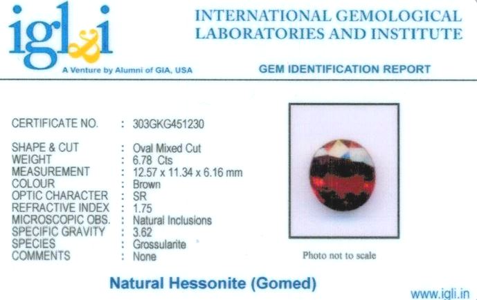 8-ratti-certified-hessonite Certificate (ID-405)