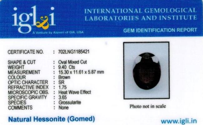 Click to view certificate 10.44-ratti-certified-hessonite-gomed-stone Certificate (ID-137)