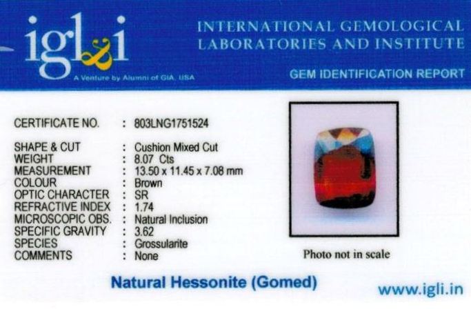 9-ratti-certified-hessonite-gomed-stone Certificate (ID-178)