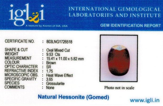 Click to view certificate 11-ratti-certified-hessonite-gomed-stone Certificate (ID-221)