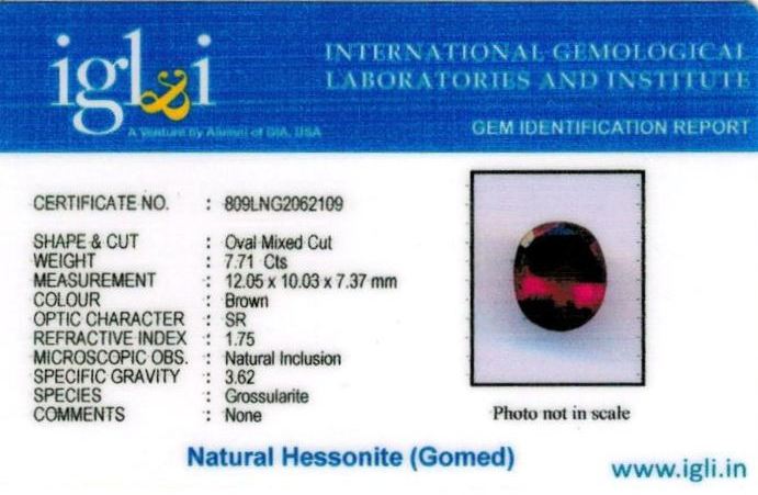 9-ratti-certified-hessonite-gomed-stone Certificate (ID-254)