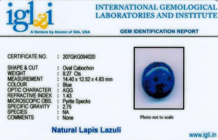 9.25-ratti-certified-lapis-lazuli Certificate (ID-113)
