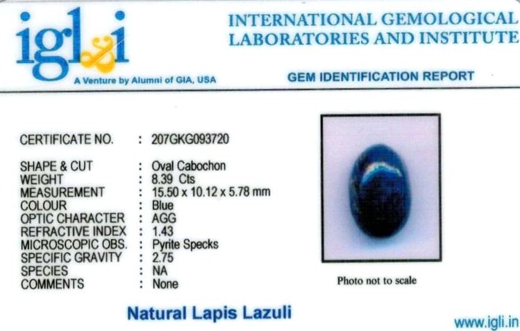 9.25-ratti-certified-lapis Certificate (ID-108)