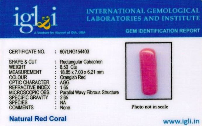 Click to view certificate 9.25-ratti-certified-red-coral-stone Certificate (ID-286)