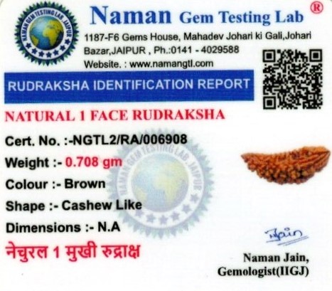 4-ratti-certified-rudraksh Certificate (ID-121)