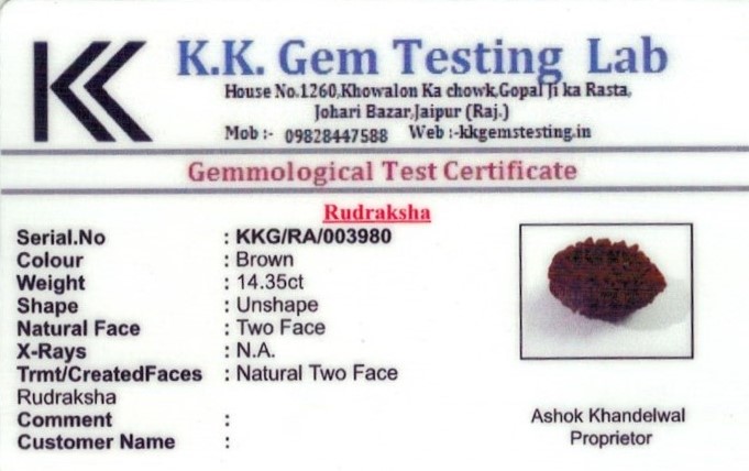 16-ratti-certified-rudraksh Certificate (ID-115)