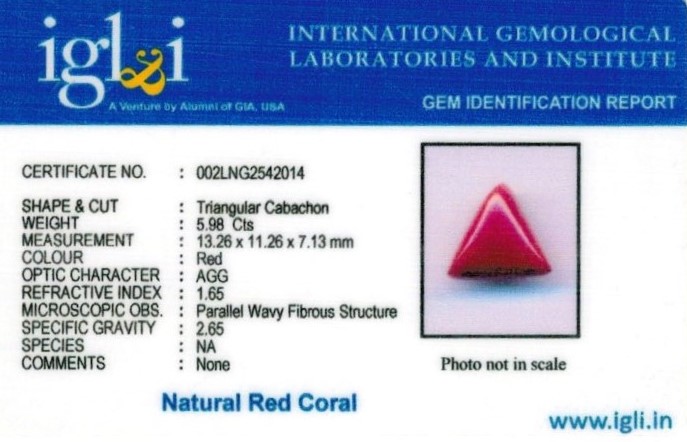 7-ratti-certified-tri-red-coral Certificate (ID-1111)