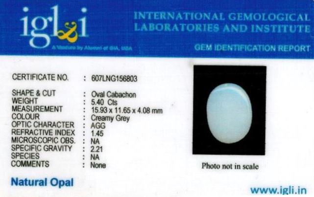 Click to view certificate 6-ratti-certified-whiteopal-stone Certificate (ID-116)