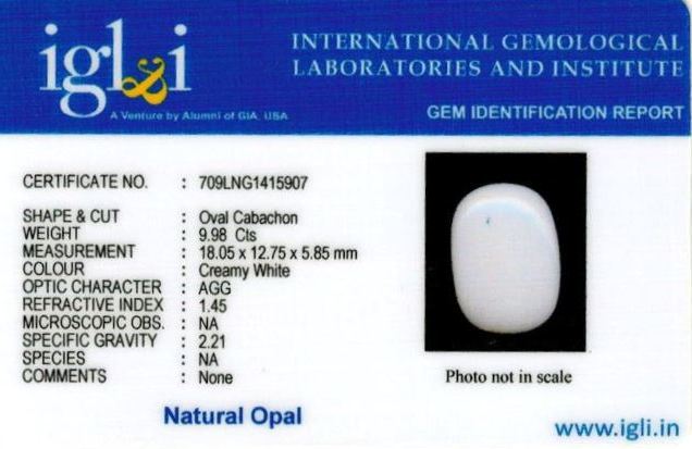 11.25-ratti-certified-whiteopal-stone Certificate (ID-148)