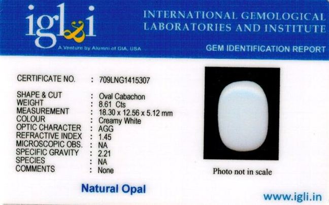 Click to view certificate 10-ratti-certified-whiteopal-stone Certificate (ID-141)