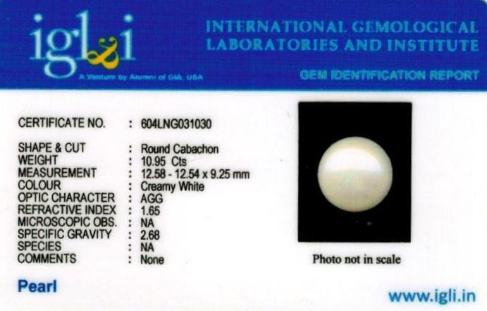 Click to view certificate 12.25-ratti-certified-white-pearl-stone Certificate (ID-120)
