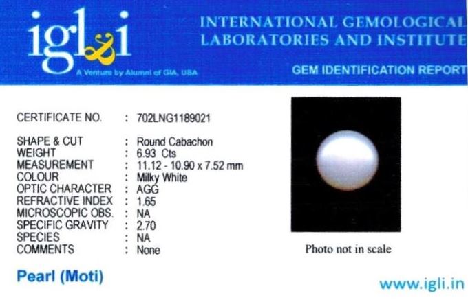 Click to view certificate 8-ratti-certified-white-pearl-stone Certificate (ID-142)