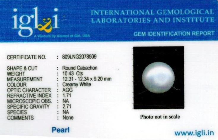 Click to view certificate 12-ratti-certified-white-pearl Certificate (ID-199)