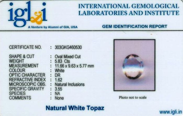 6.25-ratti-certified-white-topaz Certificate (ID-110)