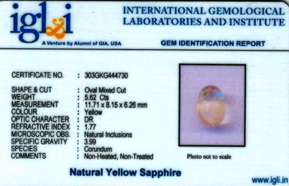 6.25-ratti-certified-srilankan-yellow-sapphire Certificate (ID-549)