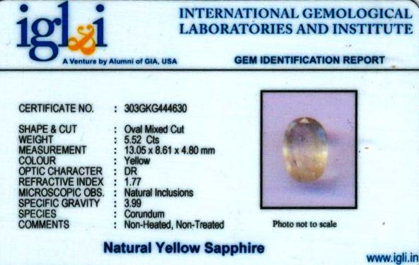 6.25-ratti-certified-srilankan-yellow-sapphire Certificate (ID-548)