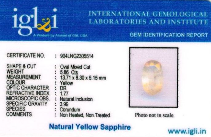7-ratti-certified-srilankan-yellow-sapphire Certificate (ID-477)