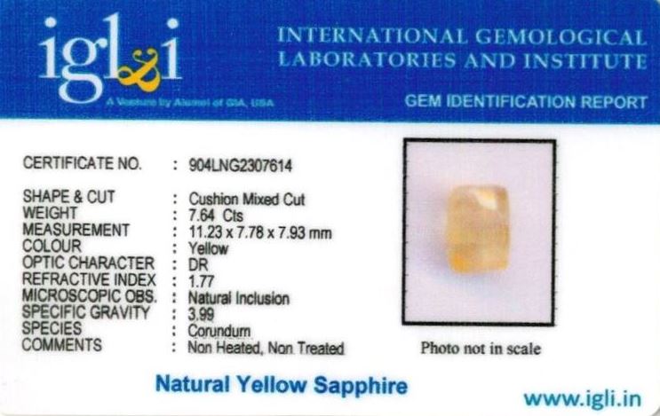 8.25-ratti-certified-srilankan-yellow-sapphire Certificate (ID-487)