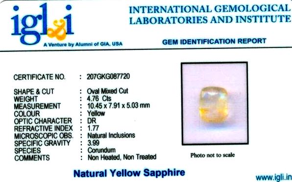 5.25-ratti-certified-srilankan-yellow-sapphire Certificate (ID-517)