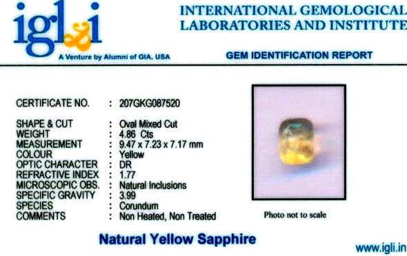 5.25-ratti-certified-srilankan-yellow-sapphire Certificate (ID-519)